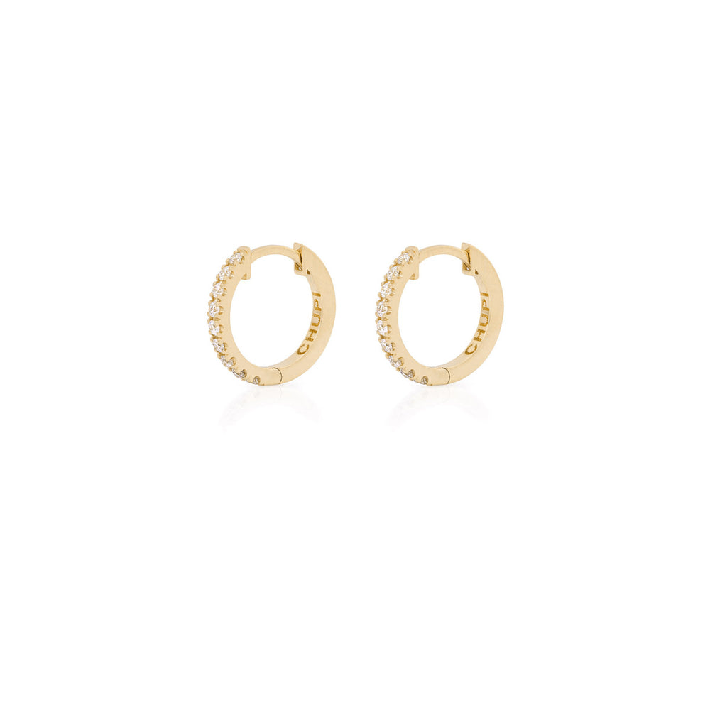 Today Classic Diamond Eternity Huggies - 14k Gold Earrings