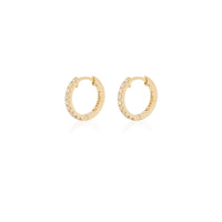 Thumbnail of Today Classic Diamond Eternity Huggies - 14k Gold Earrings