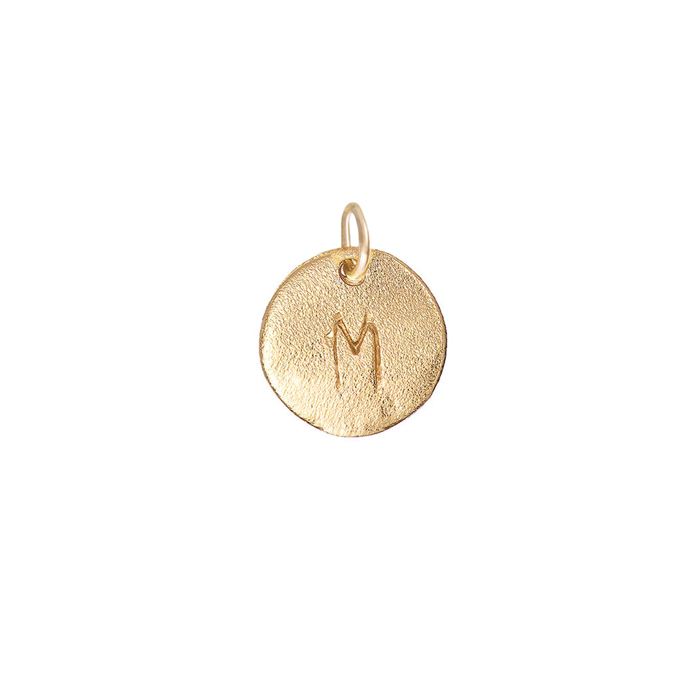 Individual Letter Disc - 14k Gold Initial