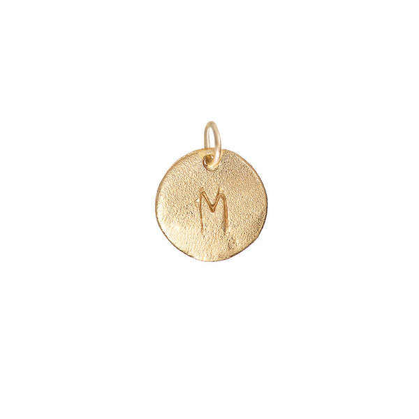 Individual Letter Disc - 14k Gold Initial