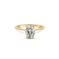 Thumbnail of Moonlight 1ct Lab-Grown Oval Diamond Engagement Ring - 14k Gold Polished Band