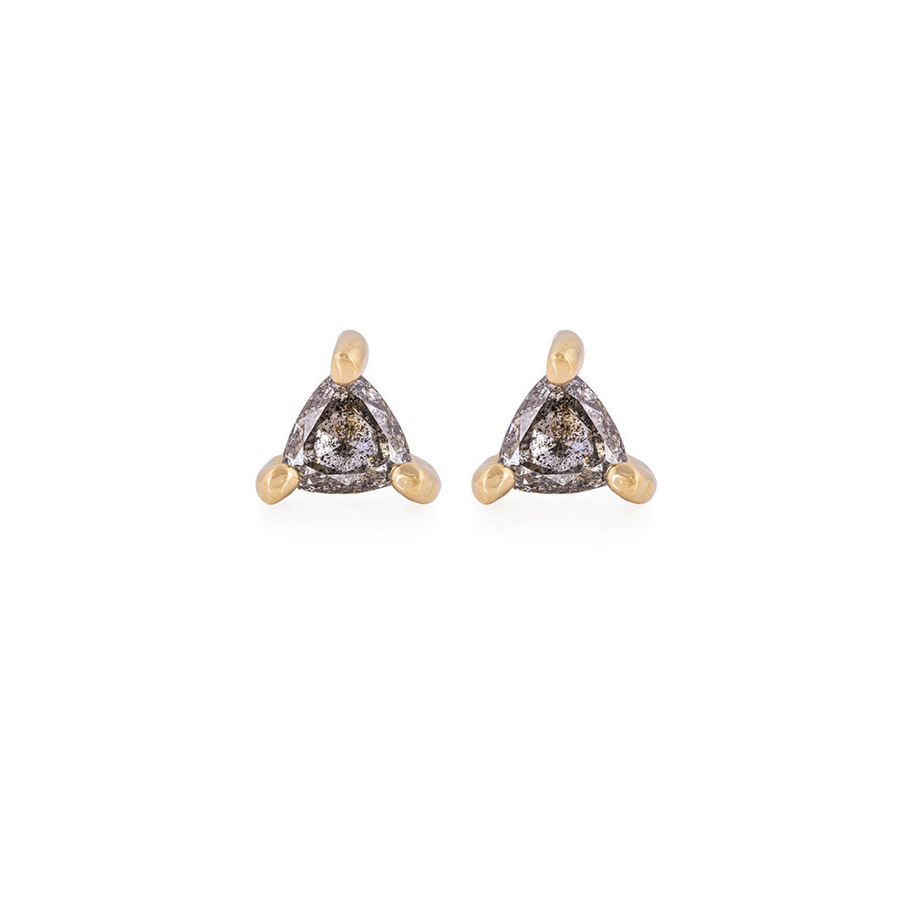 One in a Trillion Grey Diamond Earrings - 14k Gold