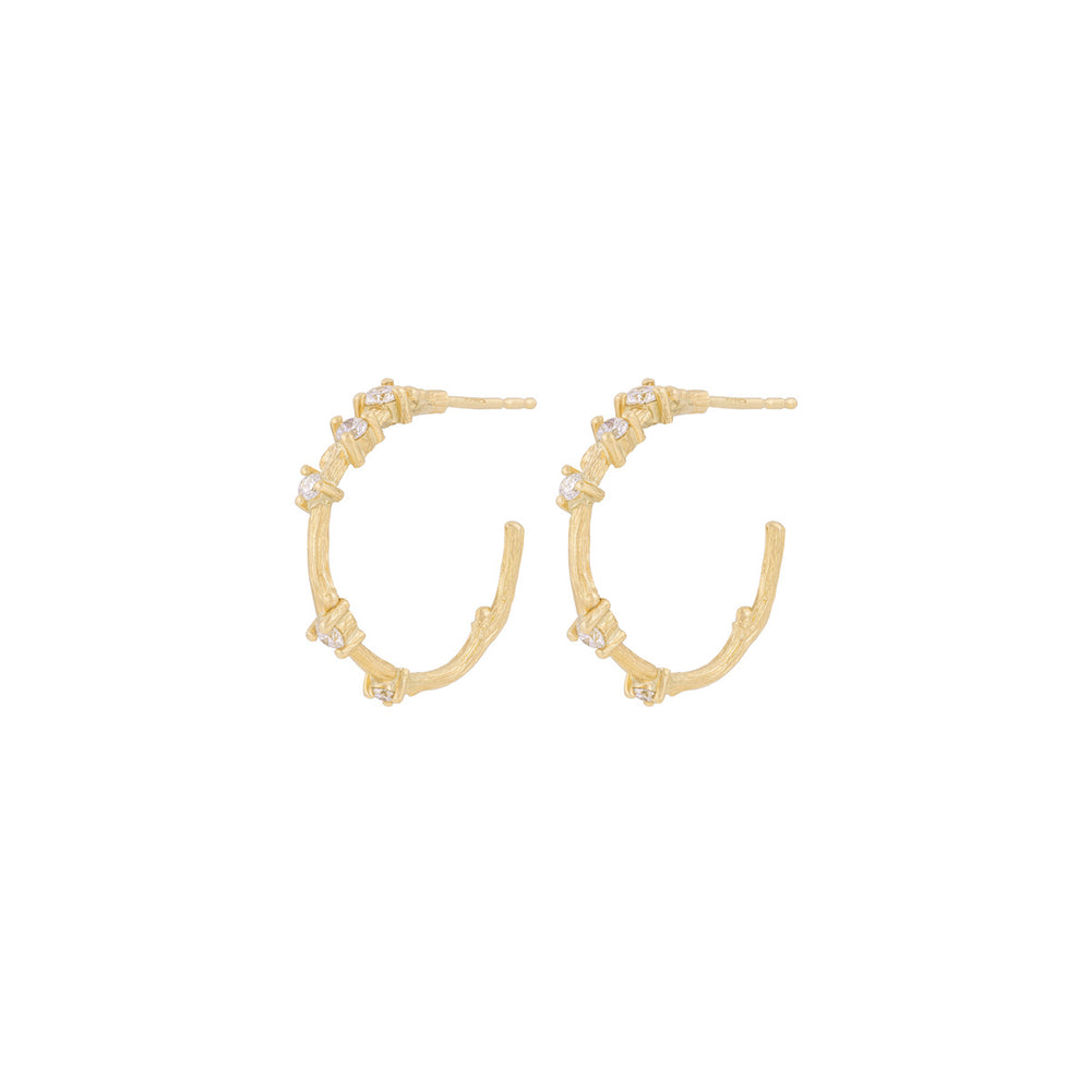 Whispered Dreams Lab-Grown Diamond Hoop Earrings - 14k Gold