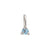 Lucky Star Birthstone Pendant - 14k White Gold