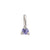 Lucky Star Birthstone Pendant - 14k White Gold