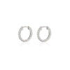 Thumbnail of Today Classic Diamond Eternity Huggies - 14k White Gold Earrings