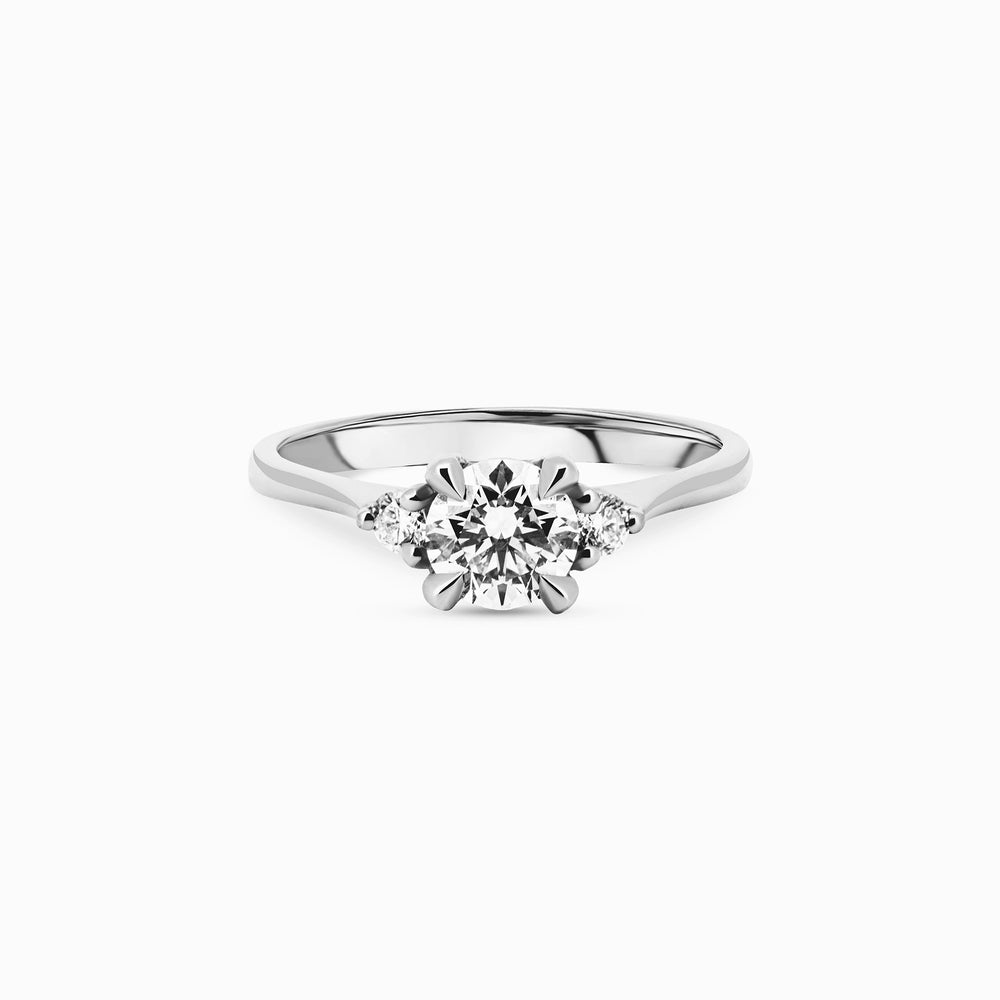 Love is Ours 0.7ct Diamond Engagement Ring - 14k White Gold Polished Band