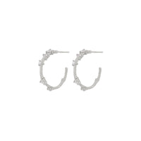 Thumbnail of Whispered Dreams Lab-Grown Diamond Hoop Earrings - 14k White Gold