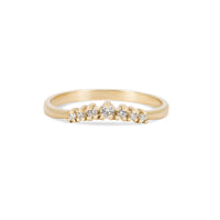 Crown of Faith - 14k Polished Gold Diamond Ring