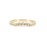 Thumbnail of Crown of Faith - 14k Polished Gold Diamond Ring