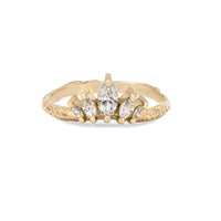 Thumbnail of Crown of Hope Marquise Lab-Grown Diamond Ring - 14k Gold Twig Band