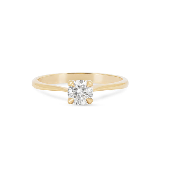 Darling 0.5ct Diamond Engagement Ring - 14k Gold Polished Band