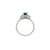 Dewlight 1ct Emerald Oval Engagement Ring - 14k White Gold Polished Band