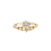 Thumbnail of Diamond Crown Claddagh North Star Gold Ring - 14k Gold