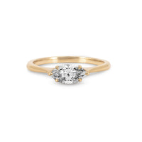 Thumbnail of Eternal 0.7ct Lab-Grown Marquise Diamond Engagement Ring - 14k Gold Polished Band