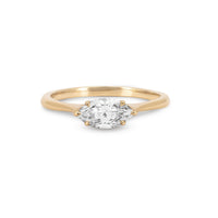 Thumbnail of Eternal 0.7ct Lab-Grown Marquise Diamond Engagement Ring - 14k Gold Polished Band