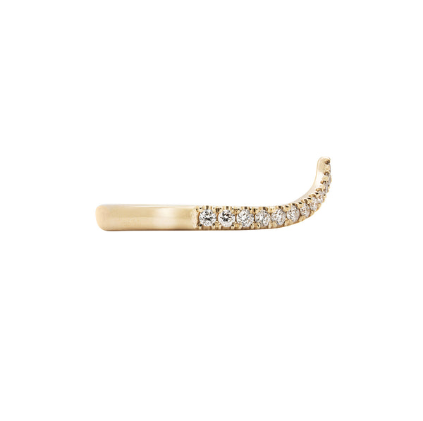 Alternative view of Future Awaits Arrow Diamond Eternity Ring - 14k Gold