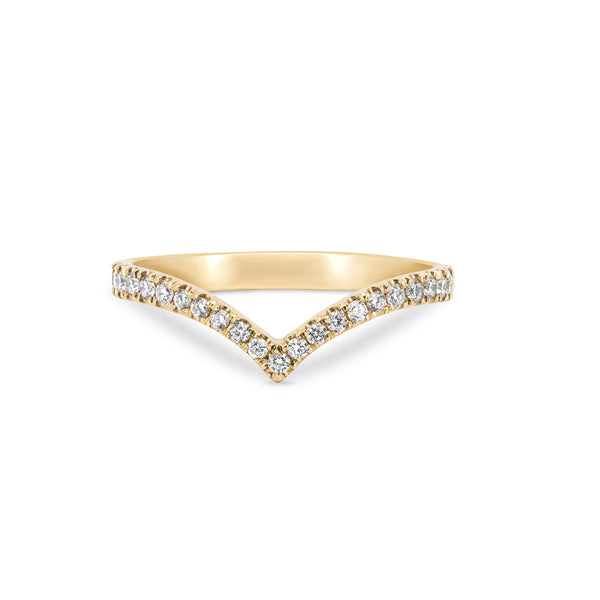 Alternative view of Future Awaits Arrow Diamond Eternity Ring - 14k Gold