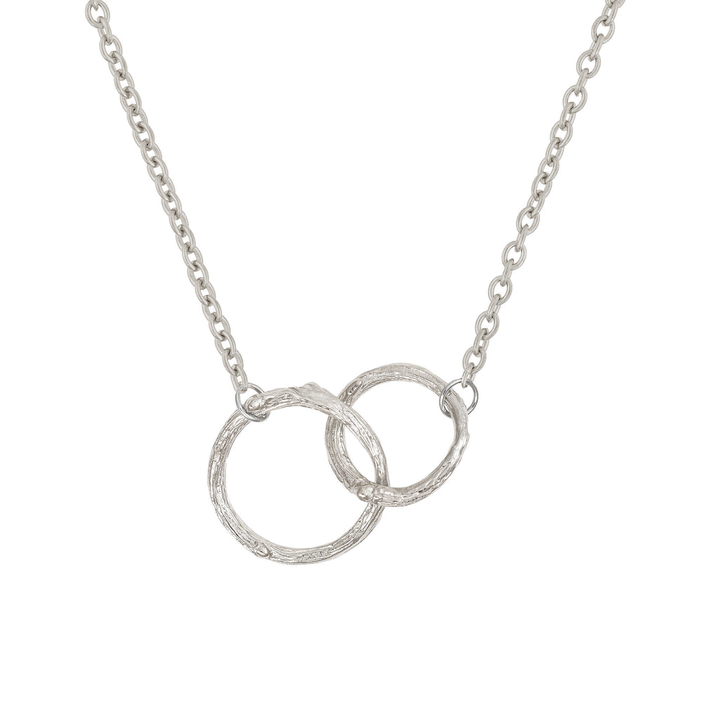 Hawthorn Twig Necklace - 14k White Gold