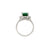 Hero Ring 1.8ct Green Tourmaline & Diamond Ring - 14k Polished White Gold