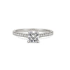 Thumbnail of Love’s Life - Eternity Cushion Cut Diamond Engagement Ring 14k White Gold