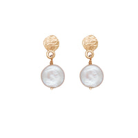 Thumbnail of Luna Pearl Drop Earrings - 14k Gold