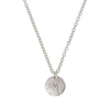 Thumbnail of Midi Disc Necklace - 14k White Gold Initial Letter - One Disc