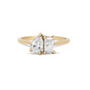 Thumbnail of Moi & Toi Pear and Emerald Cut Lab-Grown Diamond Engagement Ring - 14k Gold Polished Band