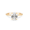 Thumbnail of Moonlight 1.5ct Lab-Grown Oval Diamond Engagement Ring - Classic Setting 14k Gold Polished Band