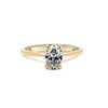 Thumbnail of Moonlight Hidden Halo 1ct Lab-Grown Oval Diamond Engagement Ring - 14k Gold Polished Band