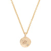 Thumbnail of North Star Diamond Engraved Initial Necklace - 14k Gold