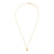 North Star Diamond Engraved Initial Necklace - 14k Gold