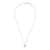 North Star Diamond Engraved Initial Necklace - 14k White Gold