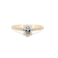 Thumbnail of Now & Forever 1ct Oval Cut Lab Diamond Engagement Ring - 14k Gold