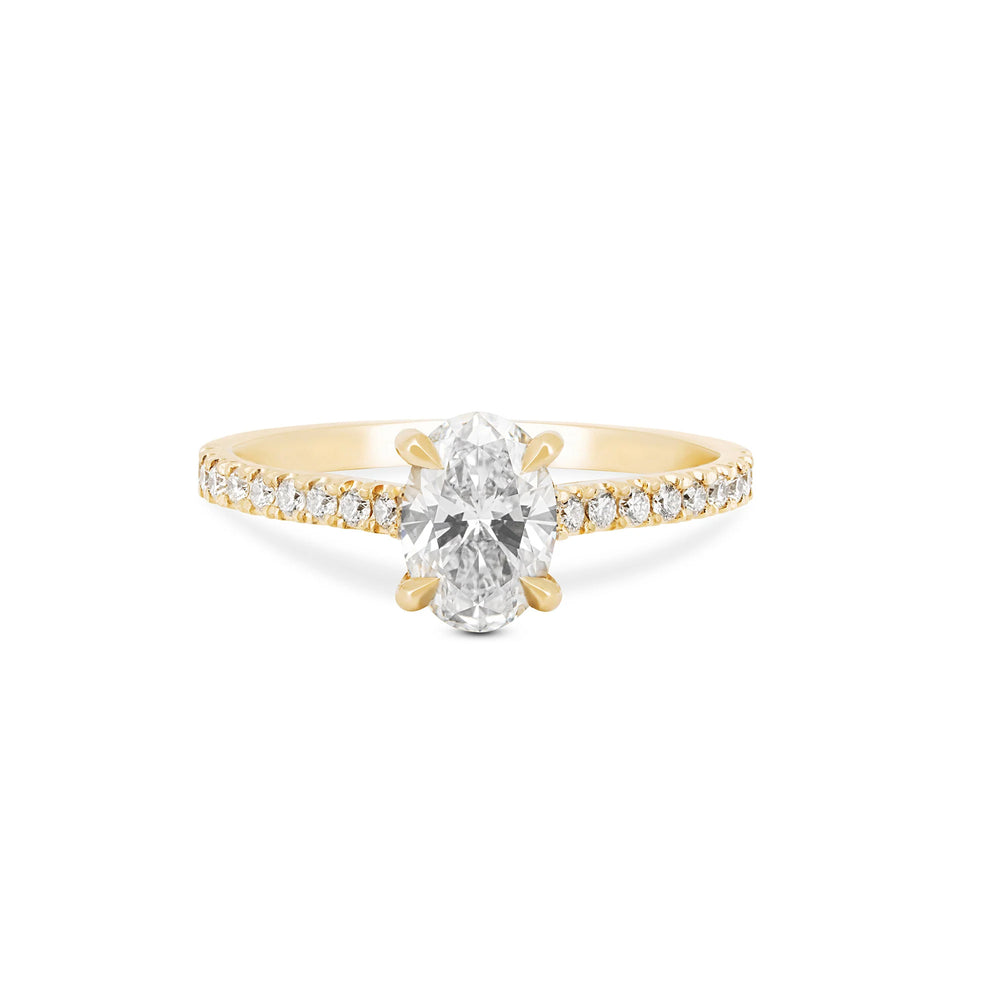 Now & Forever 1ct Oval Cut Lab Diamond Engagement Ring - 14k Gold