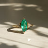 Thumbnail of One of A Kind 1.9ct Emerald Marquise - 14k Gold Polished Band