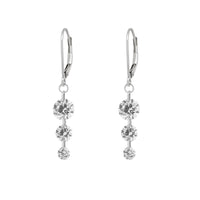 Thumbnail of Raindrop Diamond Earrings - 14k White Gold