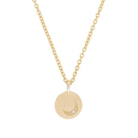 Thumbnail of Sun, Moon & Stars Diamond Necklace - 14k Gold