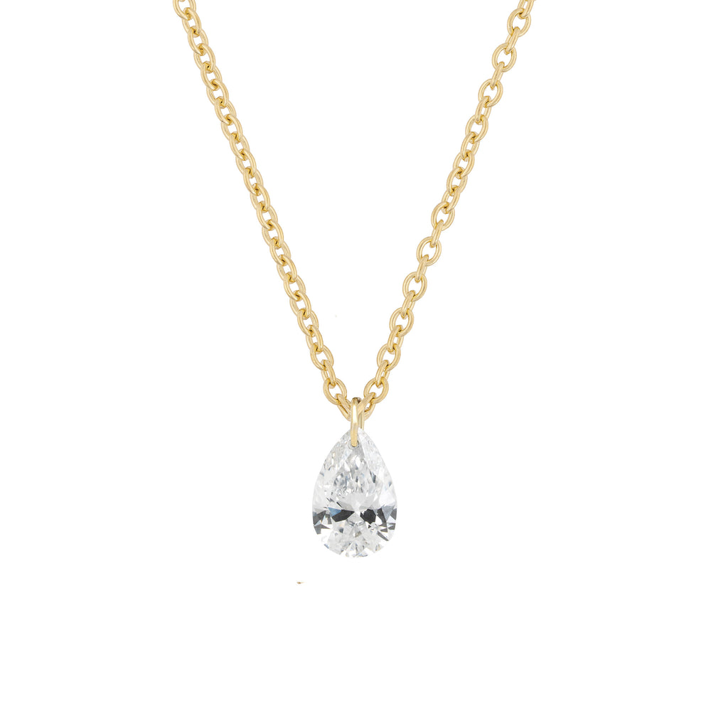 Teardrop 0.5ct Diamond Necklace - 14k Gold