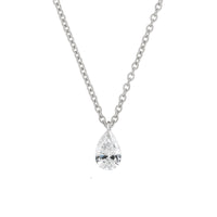 Thumbnail of Teardrop 0.5ct Diamond Necklace - 14k White Gold