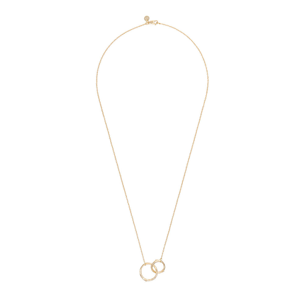 Just The Two Of Us | Hawthorn Twig Double Circle Gold Necklace | Chupi